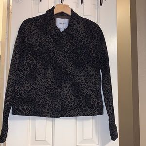Black Jean  animal print jacket